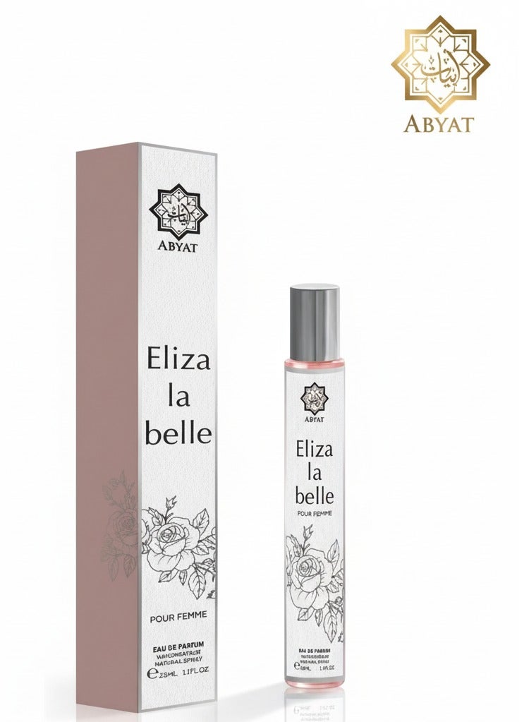 ABYAT Eliza La Belle Pour Femme Eau De Parfum – Elegant Floral & Powdery Long Lasting Fragrance for Women 33ml (Soft White & Pink) - Image 1