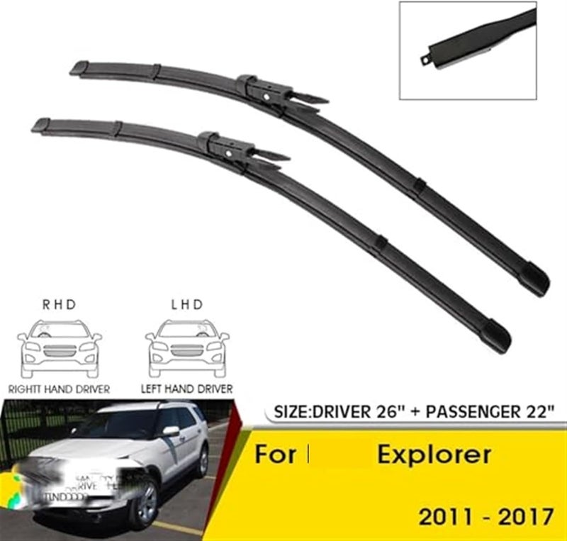 Wivplex Car Front Wiper Blades for Ford Explorer 2011-2017 - Image 5