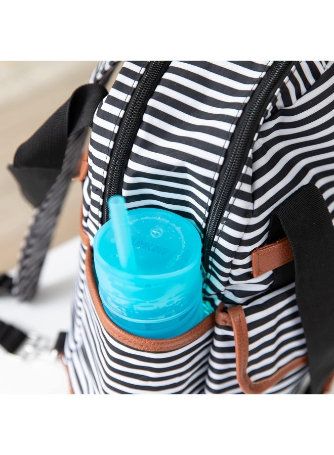 Bumkins Baby and Toddler Cups, Sippy Cup with Straw, Spill Proof, Transition Cup for Babies Ages 1 Year Up, Sip from Lid, Straw or Cup, Platinum Silicone, Holds 7oz - Image 4