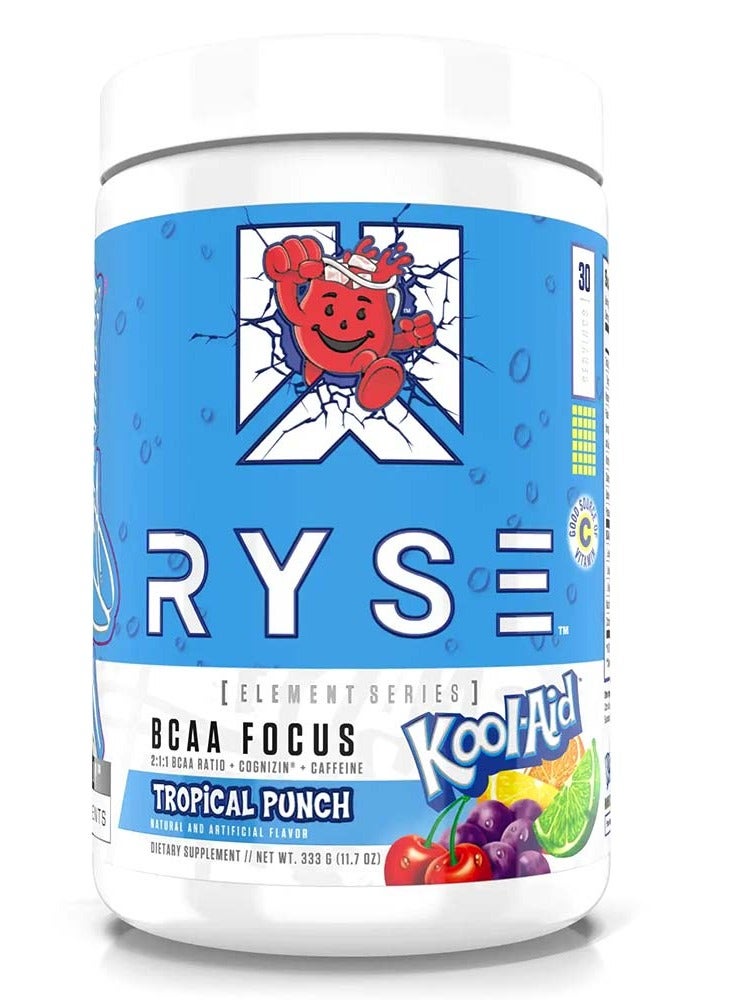 RYSE BCAA Focus, Kool Aid Tropical Punch, 30 Servings 333 g
