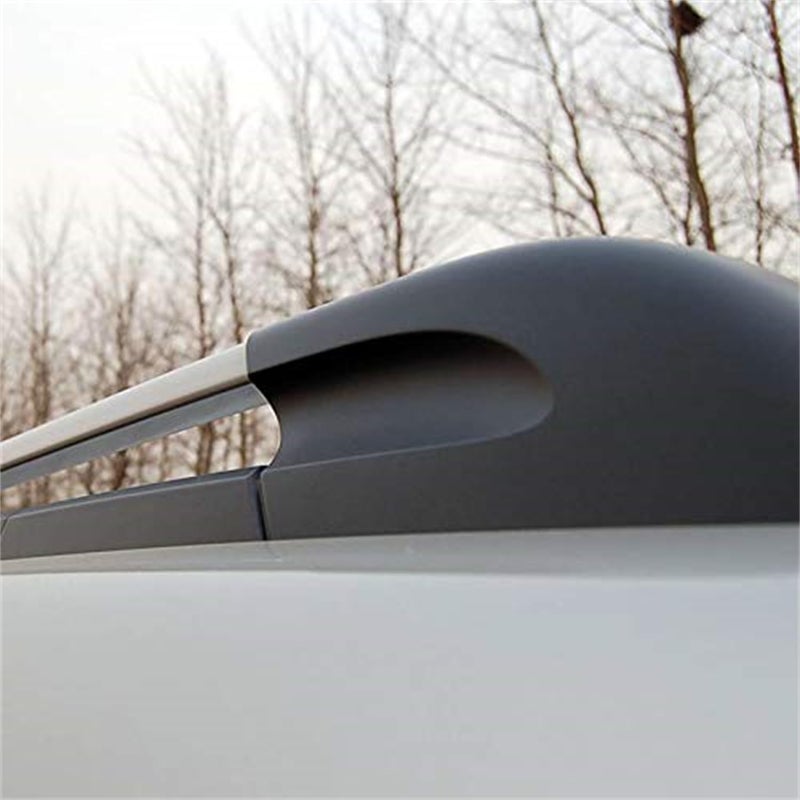 L2R for Hyundai Tucson 2004 2005 2006 2007 2008 Car Roof Rails Rack Leg Cover End Cap Protector Cover Glossy Black Exterior Accessories 8PCS - Image 4