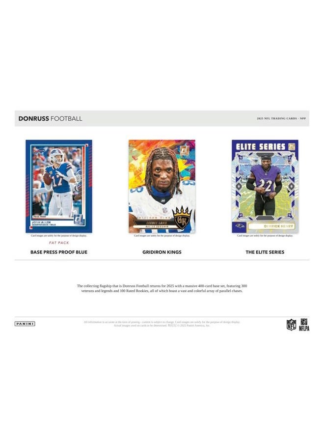 بانيني 2025  Donruss Football Retail, 24 Packs Per Box, 8 Cards Per Pack - Image 4