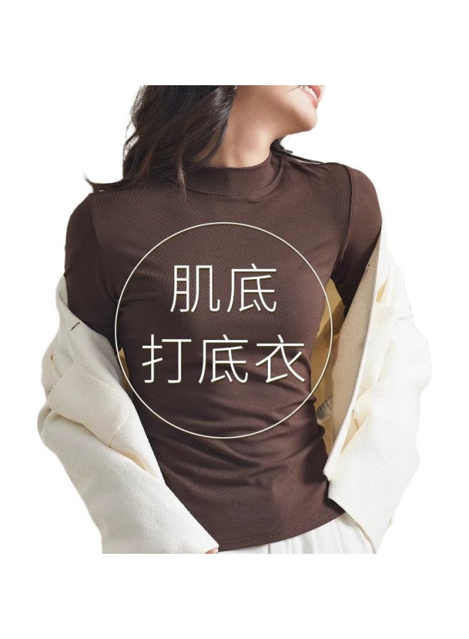 GUJIN Women'S Modal Autumn And Winter Basic Slim Fit Long Sleeve T-Shirt Black L - Image 1