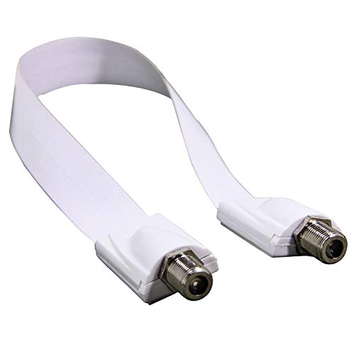 ezonpinzv PZV High Frequency Coaxial Flat Cable for Windows and Door - Ultra Flat, Ghost Wire - Coax Compatible with Directv, Satellite Dish, AT&T, Comcast - White Color - Image 2