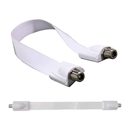 ezonpinzv PZV High Frequency Coaxial Flat Cable for Windows and Door - Ultra Flat, Ghost Wire - Coax Compatible with Directv, Satellite Dish, AT&T, Comcast - White Color - Image 1