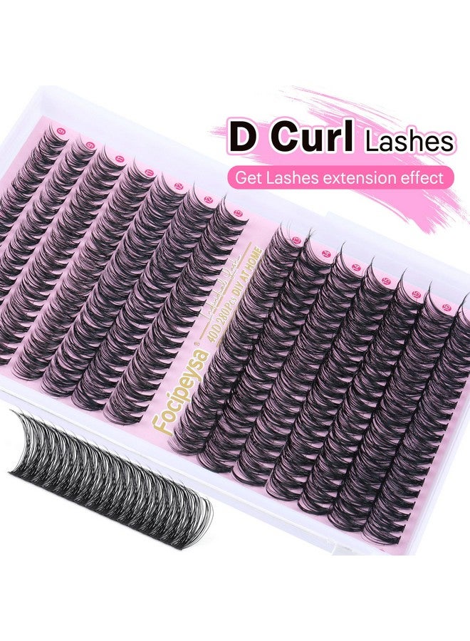 فوسيبيسا مجموعة وصلات الرموش D Curl Lash Clusters 280 قطعة مجموعة وصلات الرموش DIY 40D رموش فردية مع رابطة الرموش ومزيل قضيب الرموش مجموعة رموش ذاتية الصنع للمبتدئين في الرموش الفردية - Image 2