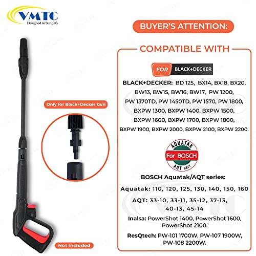 VMTC Variable Pressure Nozzle Lance Compatible with Black & Decker Car High Pressure Washer - Image 2