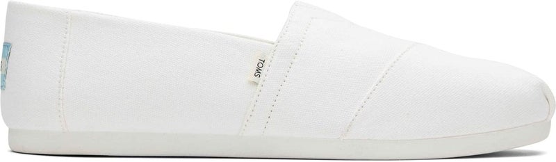 TOMS Men's Alpargata Loafer Flat, White Recycled Cotton Canvas, 10 - Image 2