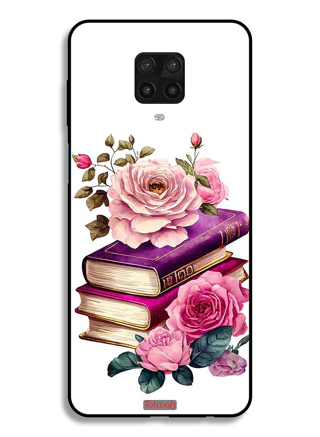 Tolwak Xiaomi Redmi Note 9S Protective Case Cover Roses And Books - Image 2