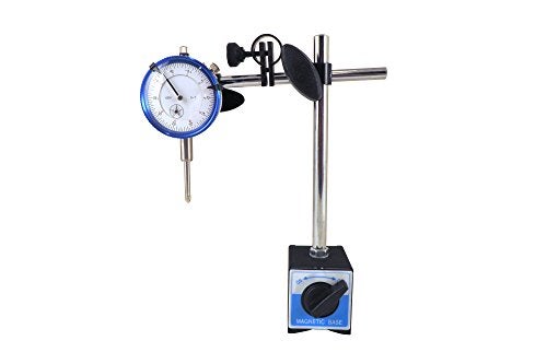 Taytools Magnetic Base with Fine Adjustment and SAE Dial Test Indicator (0.0005 Resolution, 1" Travel, 0.001" Accuracy) for Dial Test Indicator, Benchtop, Adult - Image 1