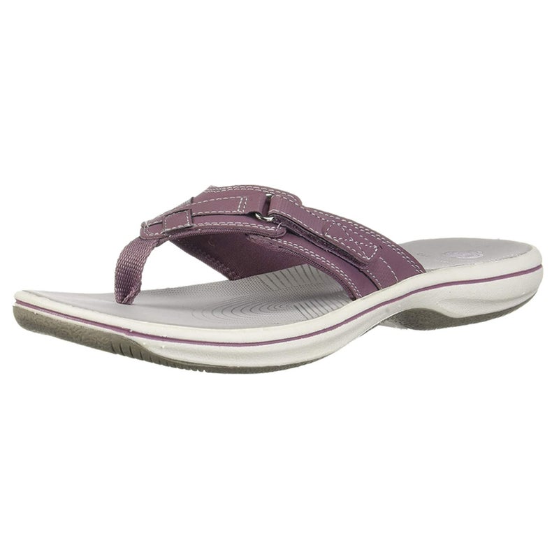 wish 2020 summer new casual flip-flops women's foreign trade large size 43 sandals women's spot flowers Dark purple flowers 42