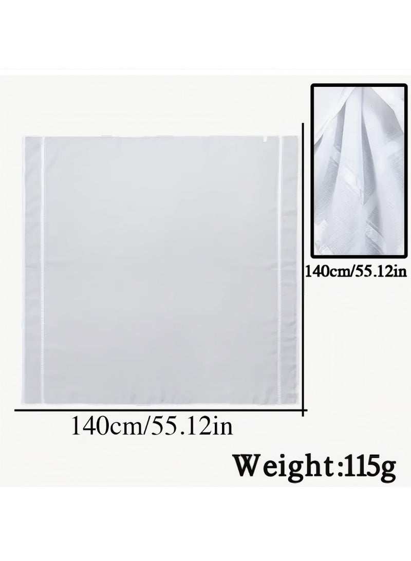 وشاح رأس شماغ أبيض للرجال-140x140 مزيج قطن ممتاز للارتداء اليومي ، رمضان والعيد - Image 1