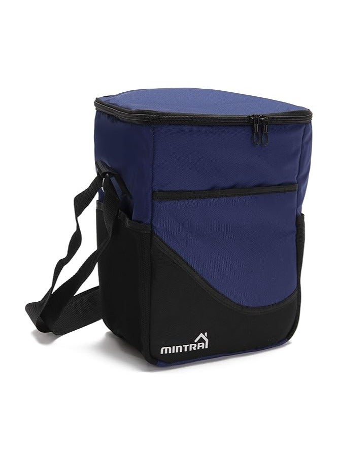 Mintra Unisex Folded Medium Cooler Bag -Navy Blue (31X20X17 Cm) - Image 1