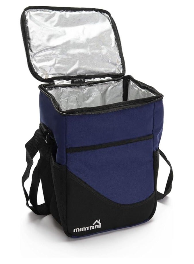 Mintra Unisex Folded Medium Cooler Bag -Navy Blue (31X20X17 Cm) - Image 3