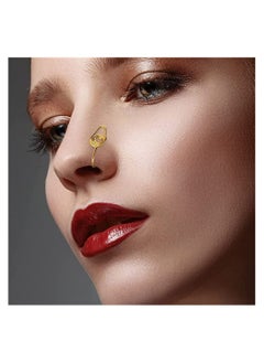 SYOSI African Nose Cuff, Nose Cuff Non Piercing, Gold Nose Cuff, Fake Nose Ring, Gold Plating Nose Ring Cuffs Set, Fake Piercings, Tribal Nose Cuff, Clip on Nose Ring for Women Men, 9 Pcs  - Image 4