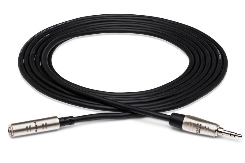 Hosa HXMM-010 Pro Headphone Extension Cable, REAN 3.5 mm TRS to 3.5 mm TRS, 10 Feet - Image 1