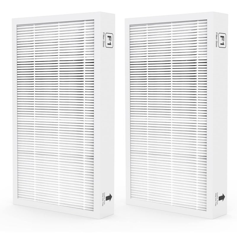 Vegebe 2Pack F1 H13 True HEPA Filter Replacement Compatible with 3M Filtrete C01 T02 Air Purifier