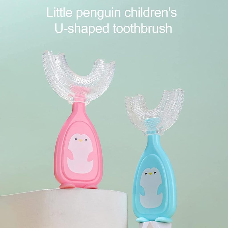 ELECDON Kids Toothbrush U Shaped Soft Brush Head Design, Toothbrushes Toddler U Shaped Toothbrush 360 Kids U-Shaped Toothbrush Full Mouth Toothbrush Large Head Toothbrush PP material 4Pcs - Image 4