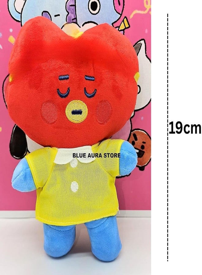 Blue Aura BTS Plush Toy Tata 20CM Goodnight Version BT21 Standing Stuffed Plush Soft Toy Plushie | Tata Night - Image 3