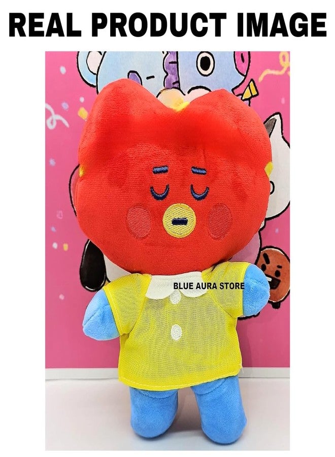 Blue Aura BTS Plush Toy Tata 20CM Goodnight Version BT21 Standing Stuffed Plush Soft Toy Plushie | Tata Night - Image 4