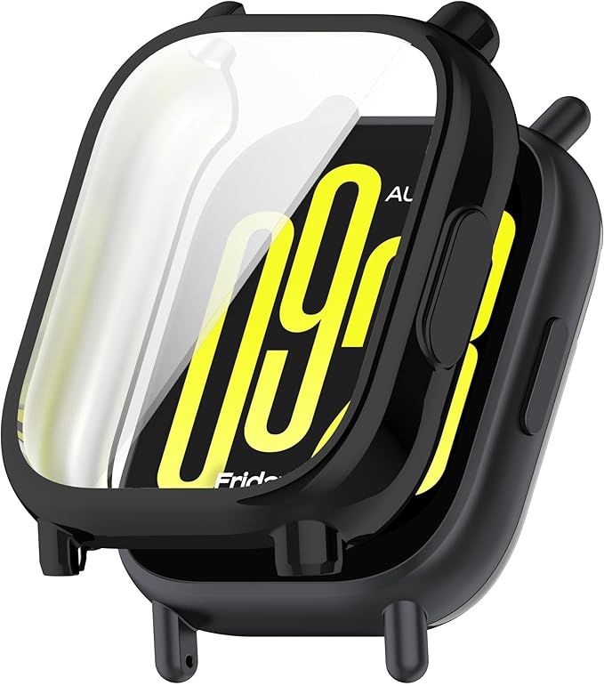 Full-coverage silicone protective case for Xiaomi Redmi 5 Active watch - black - Image 2