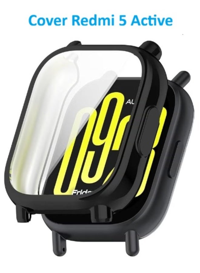 Full-coverage silicone protective case for Xiaomi Redmi 5 Active watch - black - Image 1