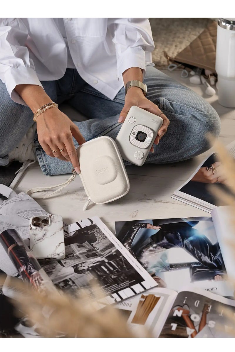 Instax FUJIFILM INSTAX Mini LiPlay Hybrid Instant Camera - Stone White - Image 2