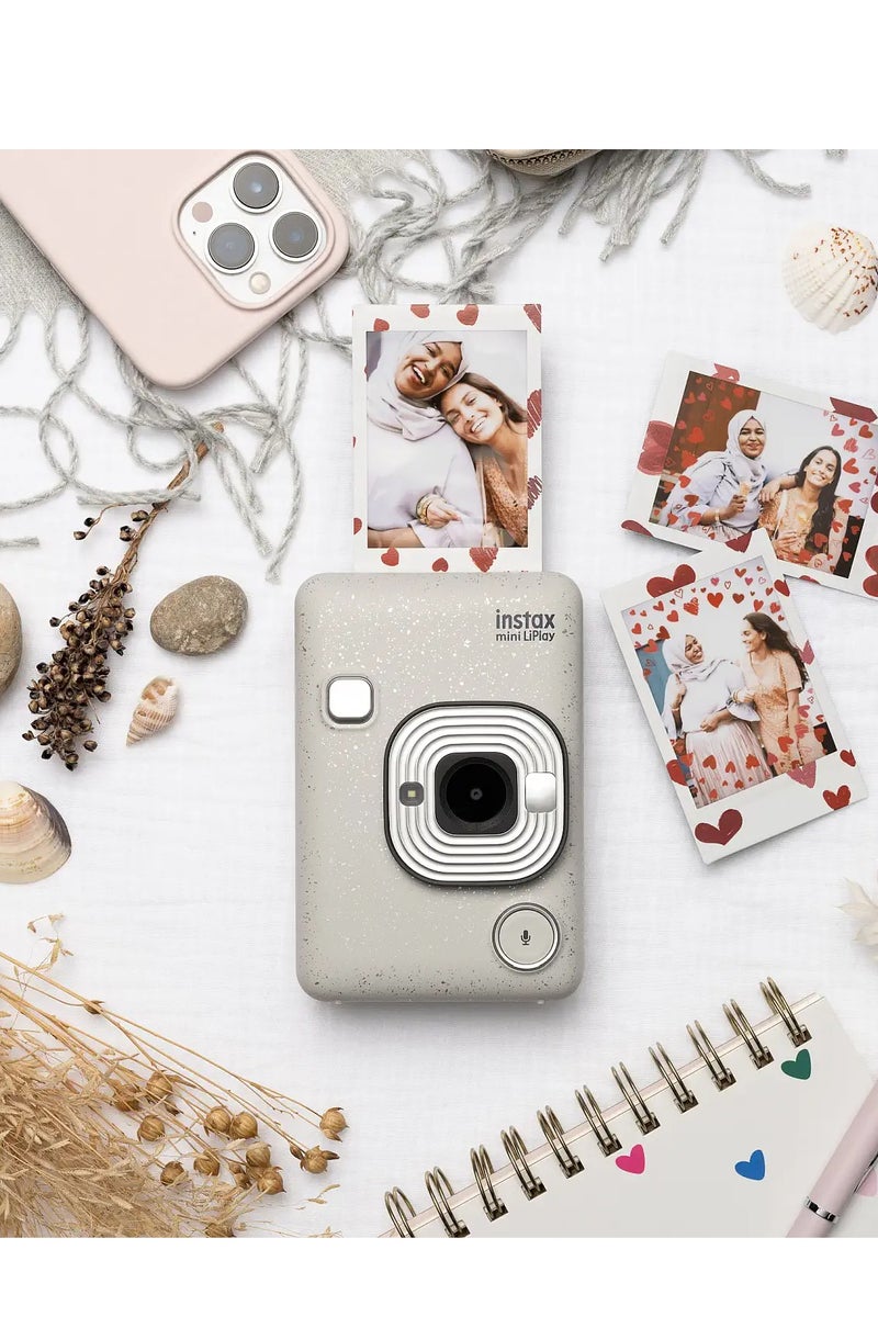 Instax FUJIFILM INSTAX Mini LiPlay Hybrid Instant Camera - Stone White - Image 3
