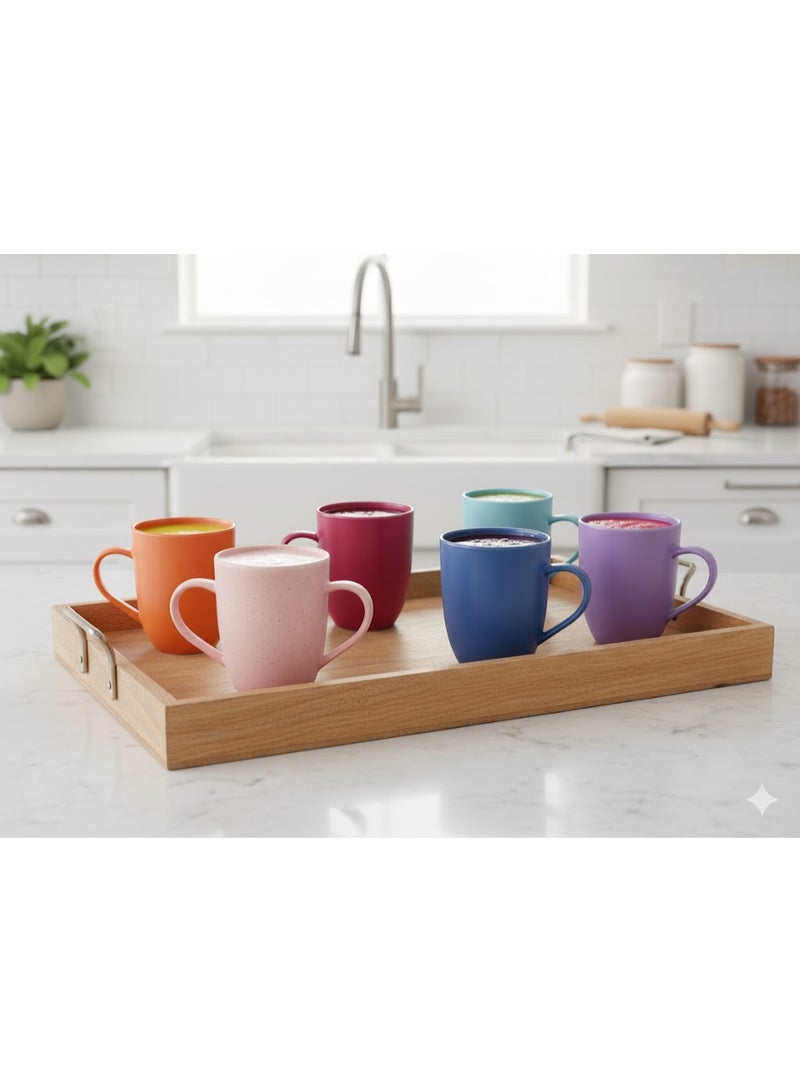 favilla 6-piece set of multi-purpose plastic mugs - random colors - Image 4