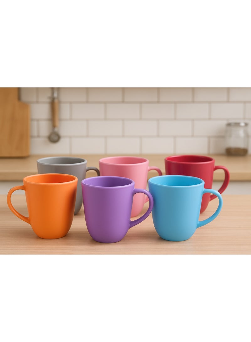 favilla 6-piece set of multi-purpose plastic mugs - random colors - Image 1