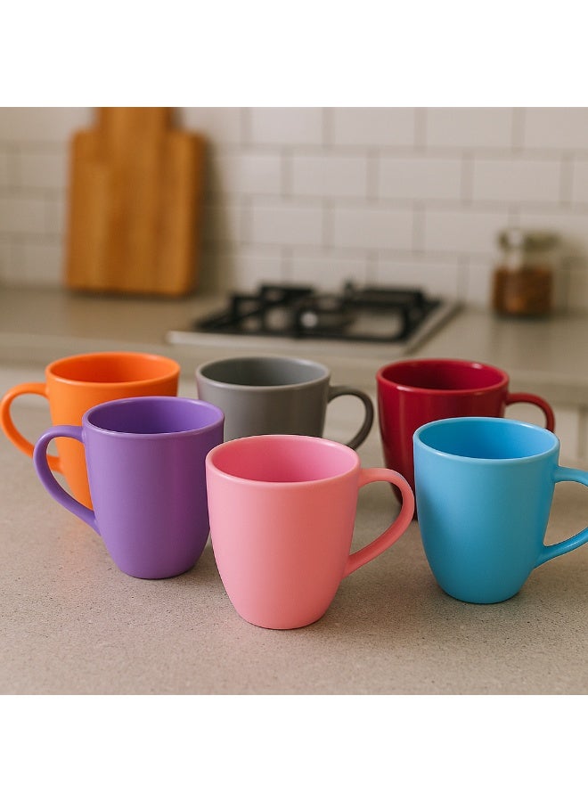 favilla 6-piece set of multi-purpose plastic mugs - random colors - Image 2