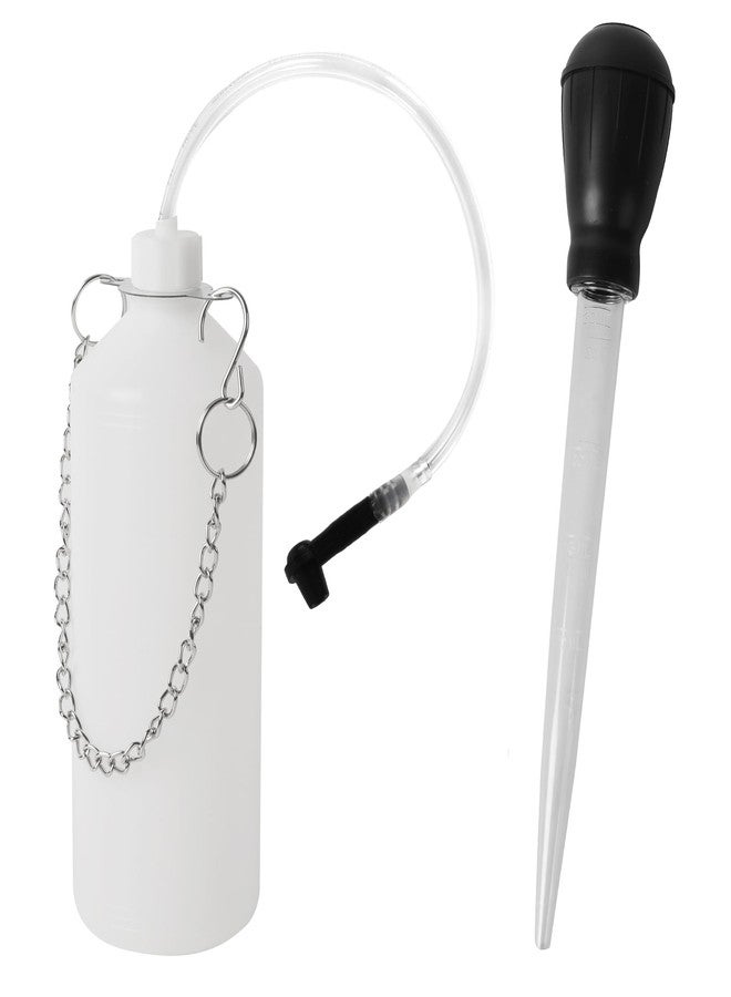 Calvana 0.8L Brake Fluid Bleeder Kit, Brake Bleeding Kit, Brake Bleeder Bottle with 24 inch Tube and Rubber Connector, for Automotive, Motorcycle - Image 1