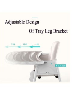 Arabest Dining Chair,Baby Dining Chair,Multifunctional Portable Folding Dining Chair,Free Adjustable,Safe and Environmentally Friendly,White  - Image 3