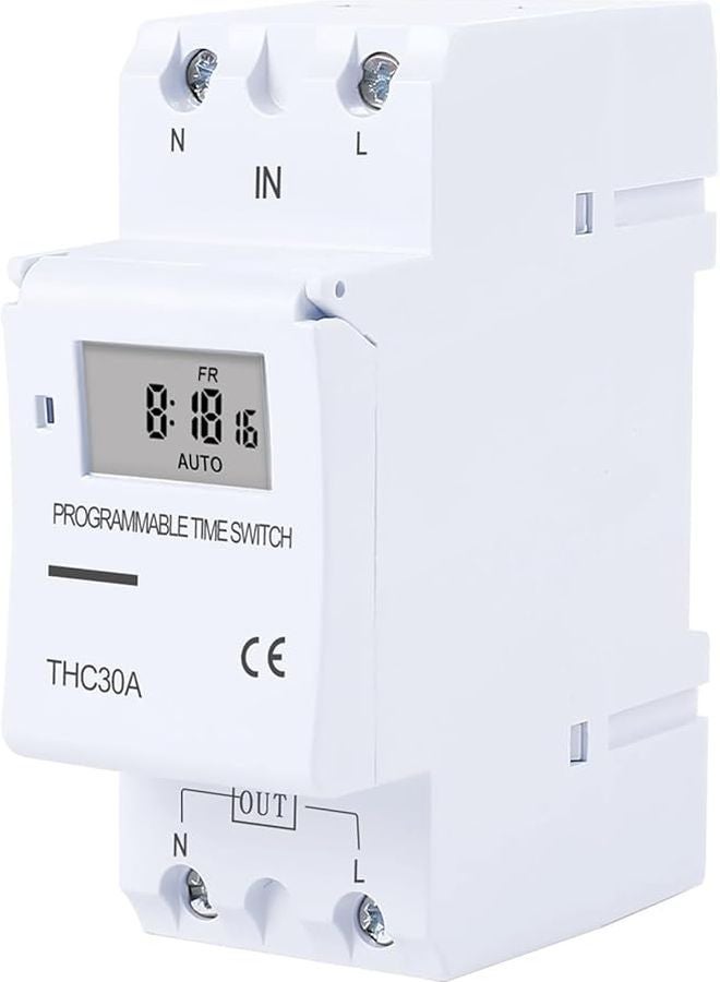 مؤقت رقمي أسبوعي قابل للبرمجة 30 أمبير 110 فولت تحكم مرحل قضيب دين - Image 4