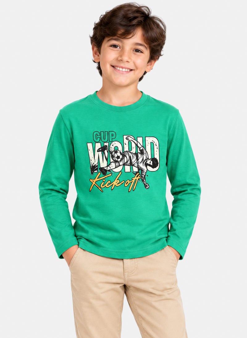 Andora Long Sleeves Boys Cotton T-Shirt - Image 2