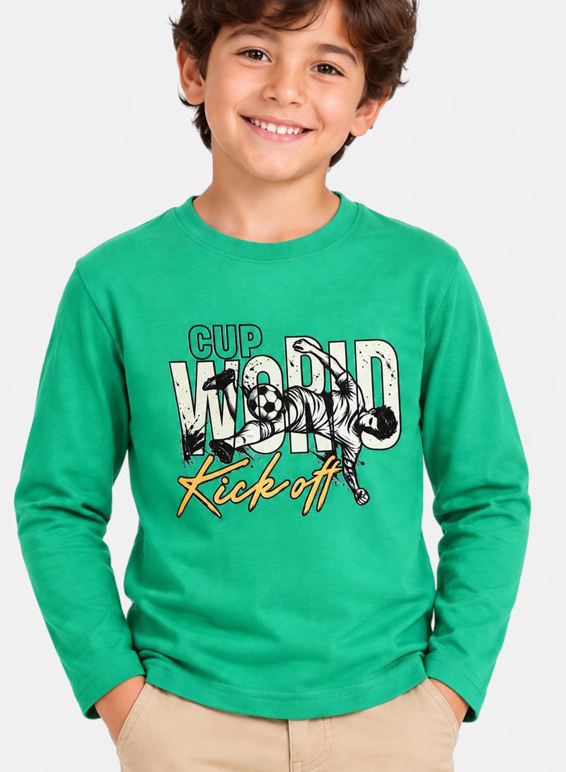Andora Long Sleeves Boys Cotton T-Shirt - Image 1