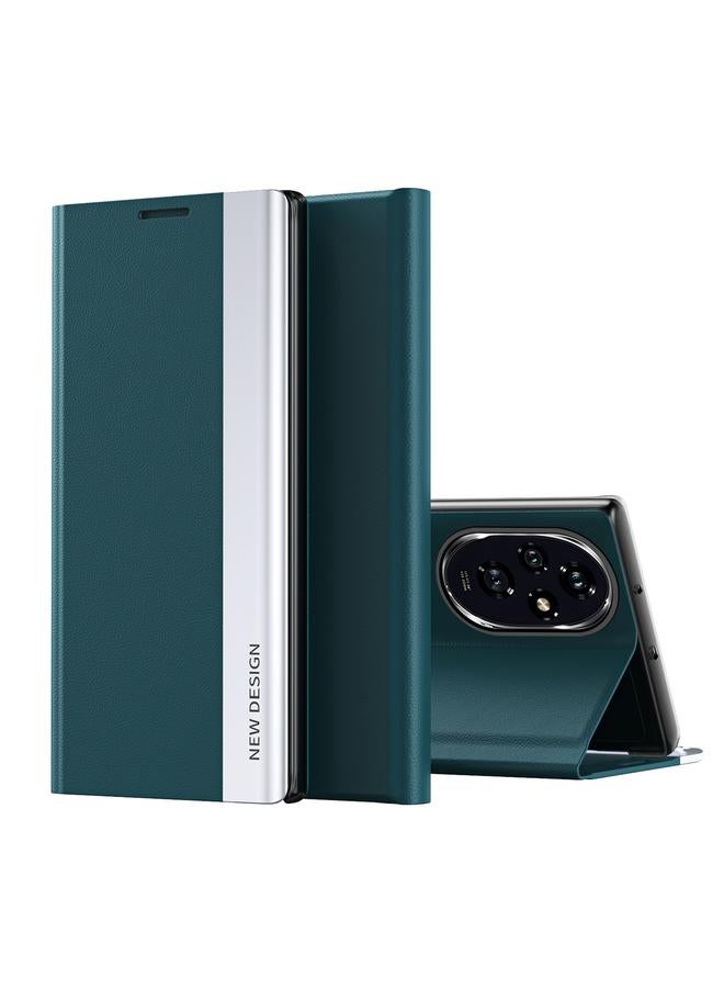 Green Tiger Case For Honor 200 Side Electroplated Adsorption Leather Phone Case - Image 1