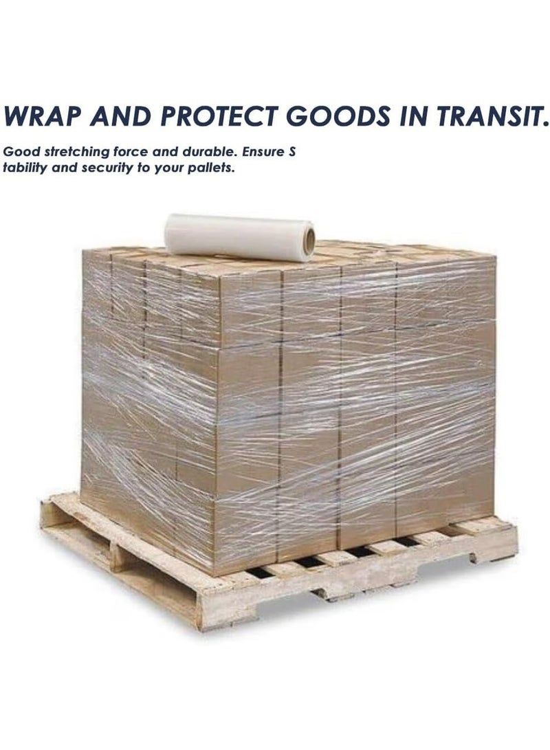Stretch Film Wrap Shrink Wrap for Packaging, Moving Shrink Wrap Plastic roll for Luggage, Clear Cling Film Roll (50 cm x 23 Microns, 300g) 6 roll in One Box. - Image 5