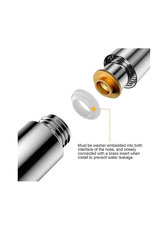 The Bros Handheld Bidet Sprayer for Toilet - Bidet Sprayer Shataf Set Attachment for Toilet with Hand Shower, Hose, Holder Stainless Steel Shattaf Set with 1.75M hose - Image 3