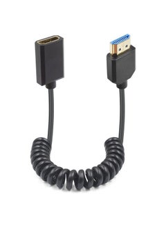 Duttek 8K Hdmi Coiled Extension Cable 48Gbps Extreme Thin Male To Female Extension Cable Has 8K 60Hz Resolution Backward Compatible For 4K Ultra Hd 1080P 3D (Hdmi2.1) 4Ft 1.2M  - Image 1