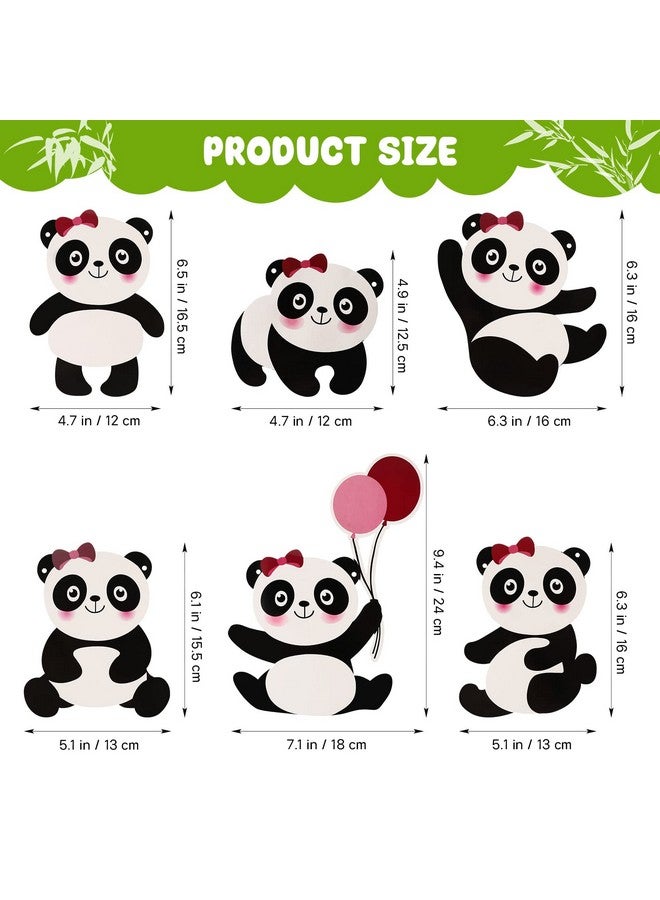 BESTOYARD Panda Birthday Banner Panda Bear Happy Birthday Sign Animal Zoo Theme Party Bunting Photo Props for Birthday Baby Shower Kindergarten Decoration (Black White) - Image 3