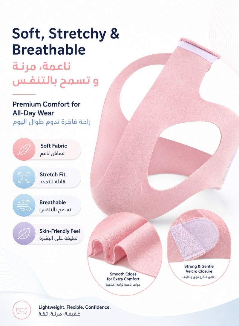 WHO V-Line Face Slimming Mask – Reusable Jaw & Double Chin Lifting Bandage | V-Shaped Face Shaper Strap for Jawline Definition – Adjustable Breathable Chin Up Belt for Men & Women - Image 3