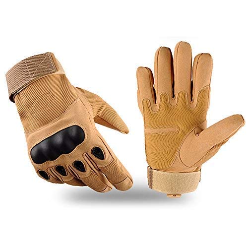 ZaySoo Cycling, Riding, Mountain Bike, Full Finger Anti-Slip Gloves for Men and Women (Free Size, Camel) - Synthetic - Image 1