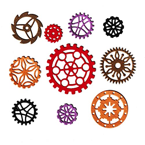 NVZBL 8pcs Gears Cutting Dies, Round Gear Set Die Cuts Metal Embossing Stencils Template Mould for Card Scrapbooking and DIY Craft Album Paper Card Decor - Image 3