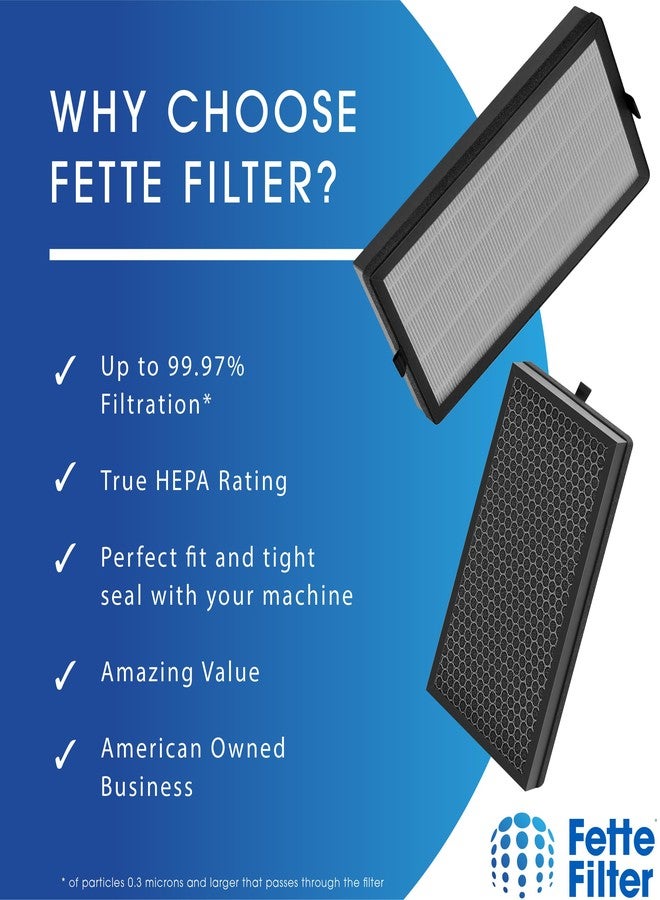 فيتي فلتر فلتر Fette - KF465 مجموعة فلاتر True Hepa H13 متوافقة مع جهاز تنقية الهواء Kenmore SMART 2300e موديل PM4030 مع نظام ترشيح ثلاثي المراحل رقم القطعة KF465 تتضمن فلترين بديلين. - Image 3