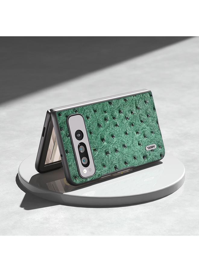 اس-توب جراب هاتف من ABEEL مصنوع من جلد النعام الأصلي لهاتف Google Pixel Fold - Image 5