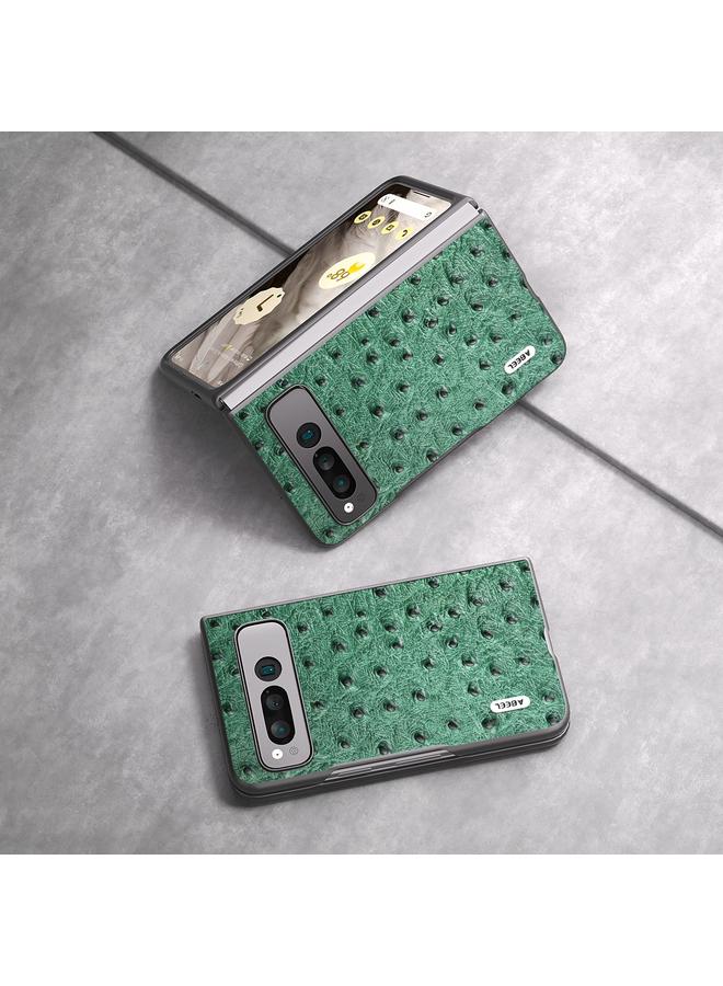 اس-توب جراب هاتف من ABEEL مصنوع من جلد النعام الأصلي لهاتف Google Pixel Fold - Image 3