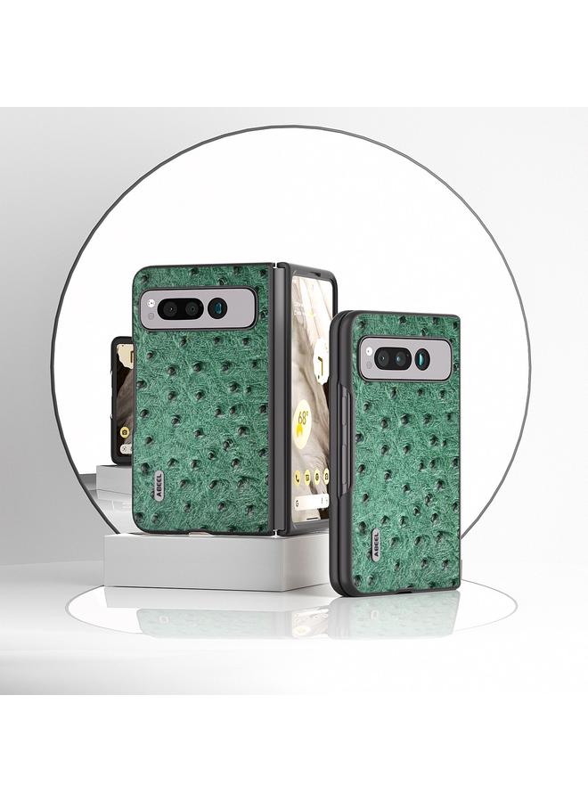 اس-توب جراب هاتف من ABEEL مصنوع من جلد النعام الأصلي لهاتف Google Pixel Fold - Image 2