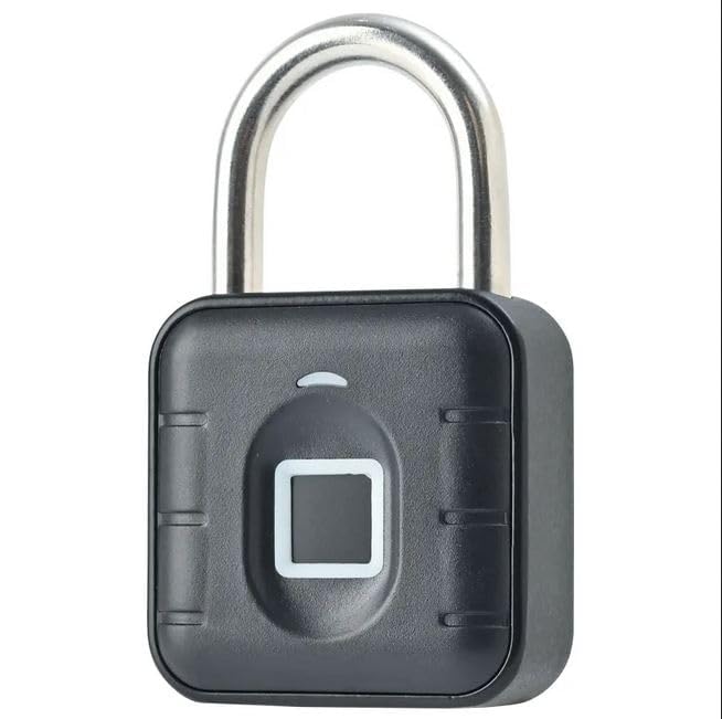 SAKAR Sakar Fingerprint Padlock Smart Biometric Keyless Door Lock Locker Lock Combination Lock with APP Unlock AntiTheft Security Padlock Unlock for Travel Handbag Luggage Lockers  - Image 2