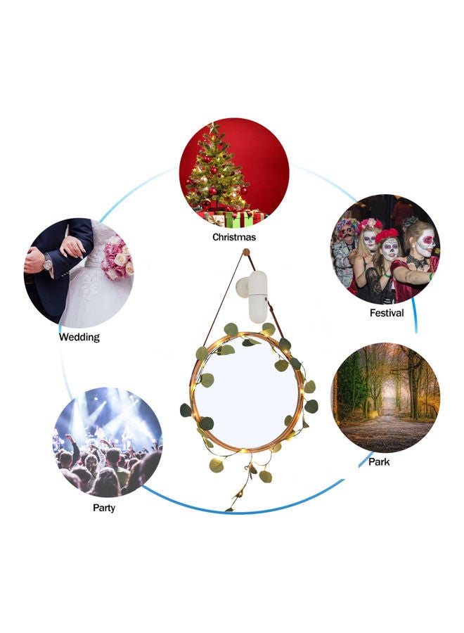 Loquat 100-LED Leaf Shaped Fairy String Light Green - Image 4